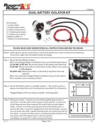 DUAL BATTERY ISOLATOR KIT - Omix-ADA