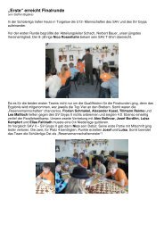 Bericht zur Runde 6 und 7 - SAV Torgelow Abt. Schach