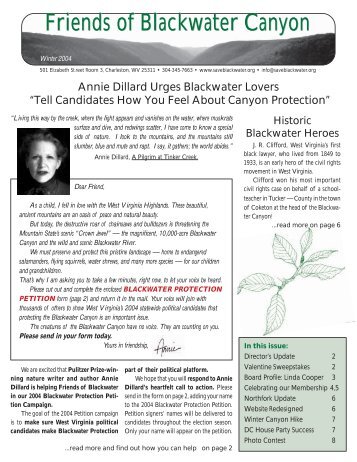 winter newsletter - Friends of Blackwater Canyon