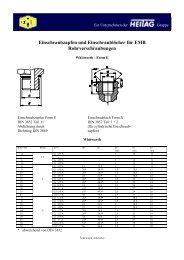 Einschraubzapfen und Einschraublöcher für EMB ...