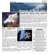 October 2006 - Friends of Blackwater Canyon