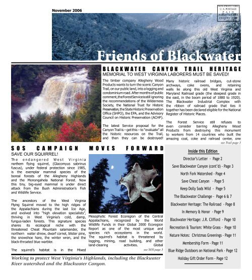 October 2006 - Friends of Blackwater Canyon