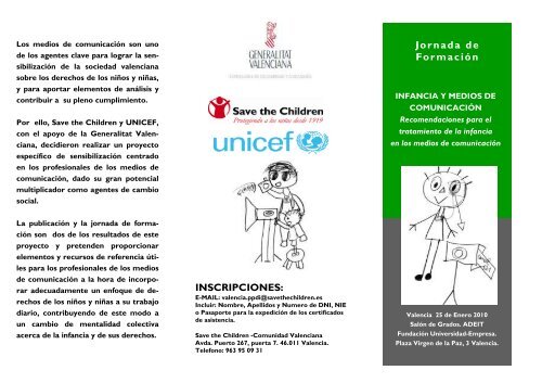 Triptico Jornadas Def - Save the Children