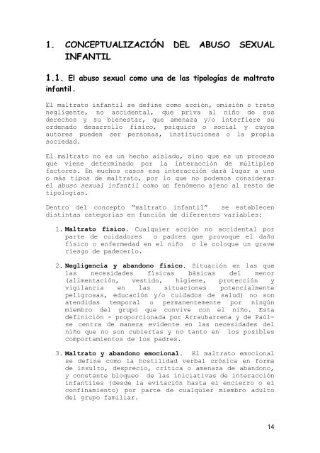 Abuso sexual infantil: Manual de formaciÃ³n para profesionales - Amuvi