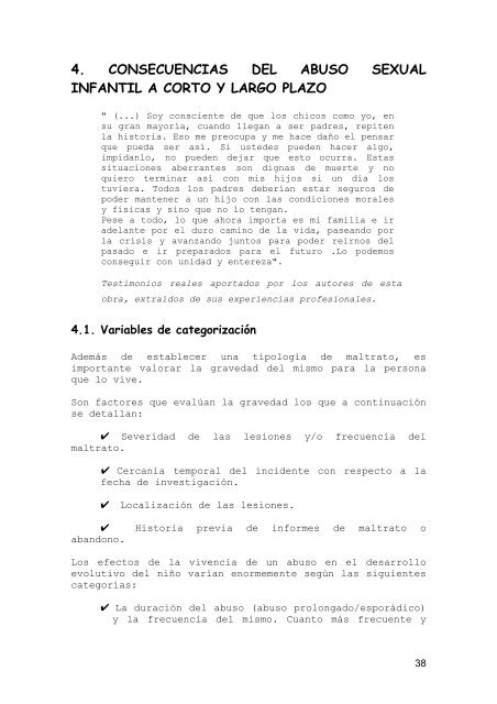 Abuso sexual infantil: Manual de formaciÃ³n para profesionales - Amuvi