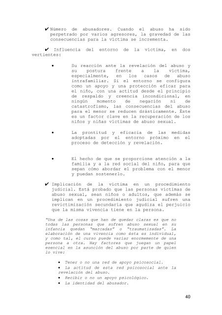 Abuso sexual infantil: Manual de formaciÃ³n para profesionales - Amuvi