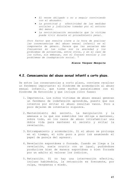 Abuso sexual infantil: Manual de formaciÃ³n para profesionales - Amuvi