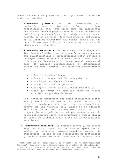 Abuso sexual infantil: Manual de formaciÃ³n para profesionales - Amuvi