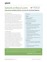 Splunk at Macy's.com