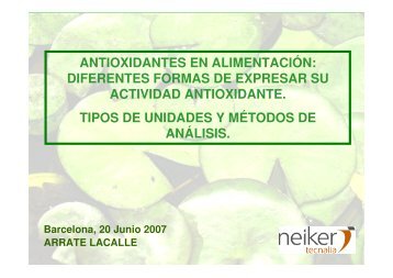 (Microsoft PowerPoint - ANTIOXIDANTES EN ALIMENTACI ... - Saveva