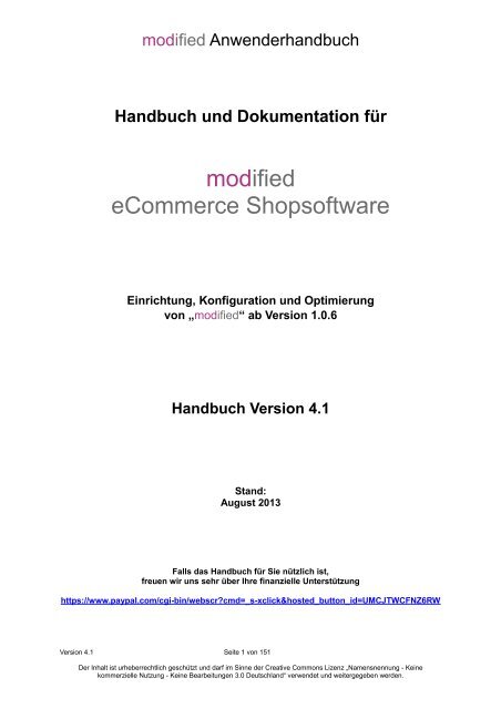 Download Anwenderhandbuch 4.1 - modified eCommerce ...