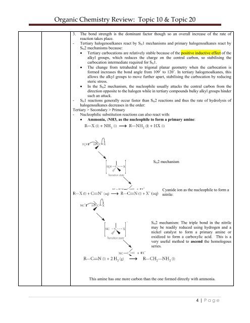 Organic Chemistry Review: Topic 10 & Topic 20 - Savita Pall and ...