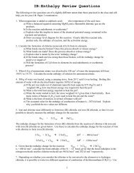 Enthalpy-Review-IB Questions - Savita Pall and Chemistry