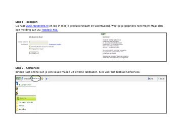 Stap 1 - inloggen Ga naar www.raetonline.nl en log in met ... - Sax.nu