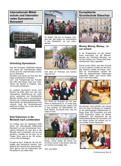 Ausgabe 1/2008 - Saxony International School