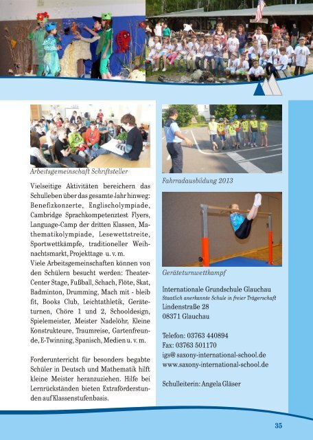 Elternmagazin Schuljahr 2013/2014 - Saxony International School