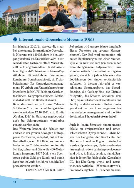 Elternmagazin Schuljahr 2013/2014 - Saxony International School