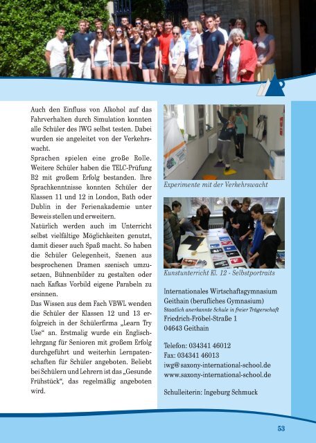 Elternmagazin Schuljahr 2013/2014 - Saxony International School