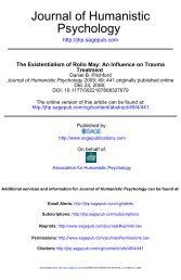 Psychology Journal of Humanistic - Saybrook University