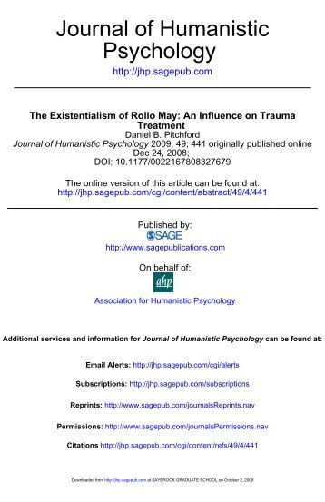 Psychology Journal of Humanistic - Saybrook University