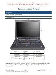 Lenovo Laptop Basics - Sayre Area School District