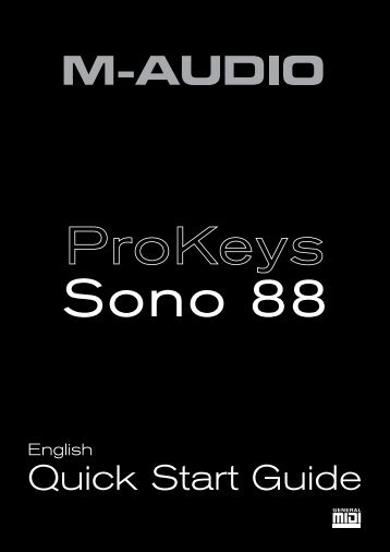 ProKeys Sono 88 | Quick Start Guide - M-Audio