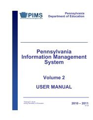 User Manual for PIMS Vol. 2 ver 1 - Sayre Area School District