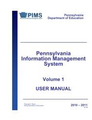 PIMS Manual_Vol 1_V1.0 - Sayre Area School District