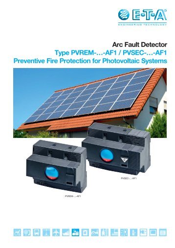 Arc Fault Detector Type PVREM-â¦-AF1 / PVSEC-â¦-AF1 ... - ETA