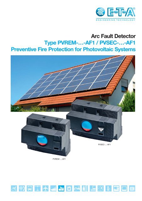 Arc Fault Detector Type PVREM-â¦-AF1 / PVSEC-â¦-AF1 ... - ETA