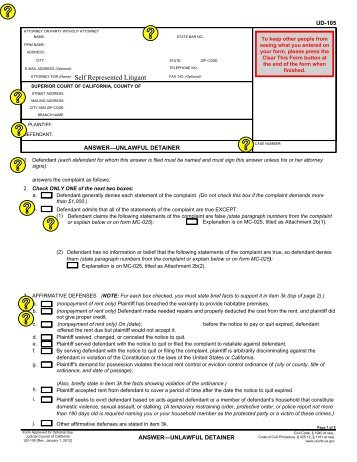 Self Represented Litigant - San Bernardino Superior Court