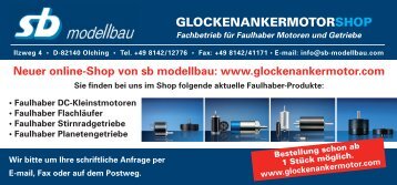 GLOCKENANKERMOTORSHOP - SB-Modellbau