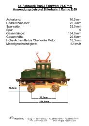 Dampflokomotiven Triebwagen Diesellok E - Lok Sets - SB-Modellbau