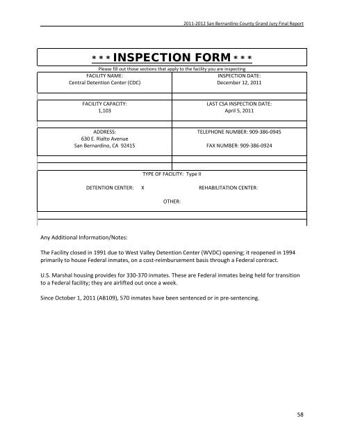 FINAL REPORT - San Bernardino Superior Court