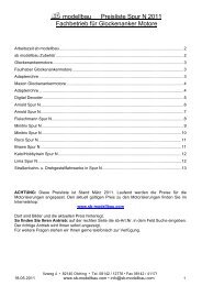 modellbau Preisliste Spur N 2011 Fachbetrieb fÃƒÂ¼r ... - SB-Modellbau