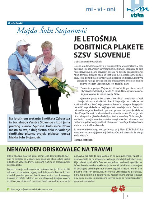 Glasilo Vizita - Ã…Â¡t. 50 - SploÃ…Â¡na bolniÃ…Â¡nica Novo mesto