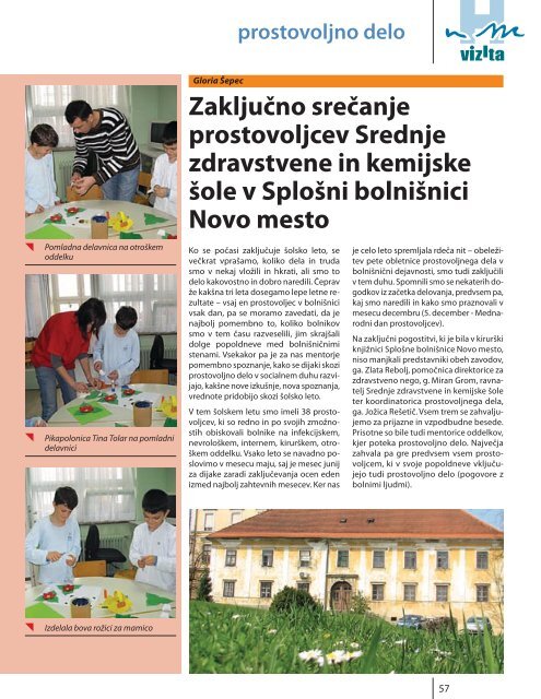 Glasilo Vizita - Ã…Â¡t.49 - SploÃ…Â¡na bolniÃ…Â¡nica Novo mesto