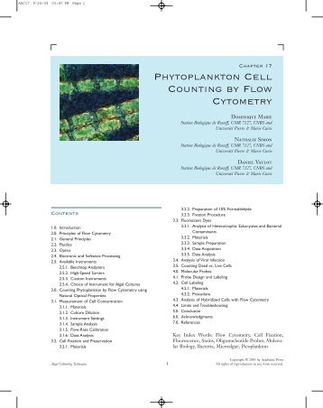 Phytoplankton Cell Counting by Flow Cytometry - incommet