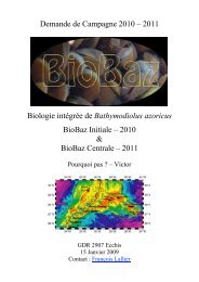 BioBaz Campagnes Couv - Station Biologique de Roscoff