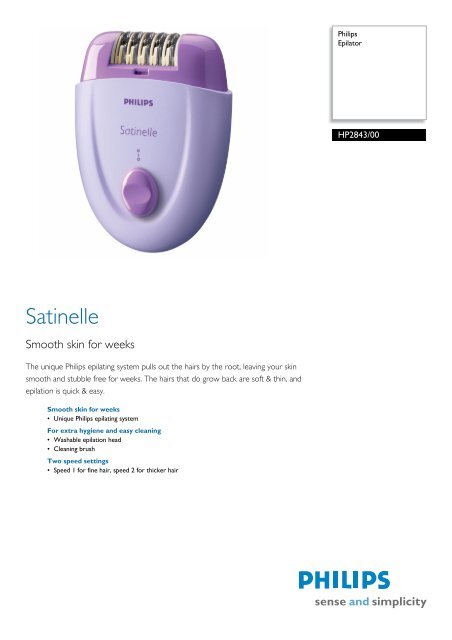 Hp2843 00 Philips Epilator Elektromarkt Hesse