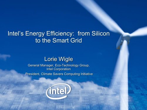 Intel's Energy Efficiency: from Silicon to the Smart Grid (pdf)