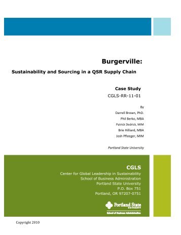 Burgerville Supply Chain Case - School of Business Administration ...