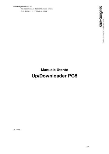 Manuale Utente Up/Downloader PG5 - Saia-Support