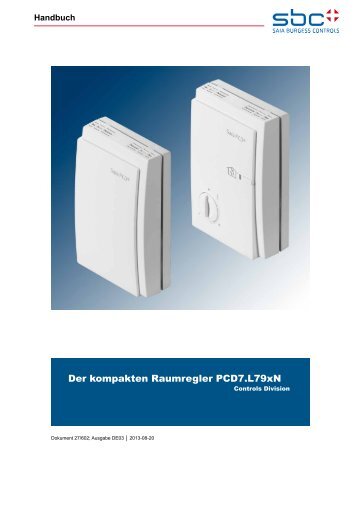 Handbuch Der kompakten Raumregler PCD7.L79xN - Saia-Support