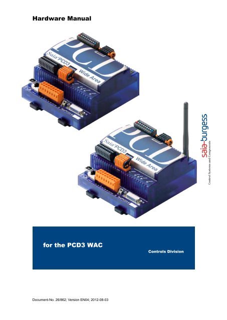 Hardware Manual for the PCD3 WAC - SBC-support
