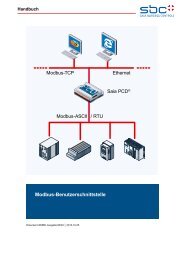 Modbus-Benutzerschnittstelle - SBC-support