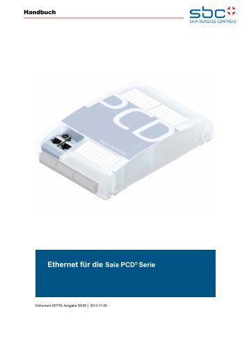 Ethernet fÃ¼r die Saia PCDÂ® Serie - SBC-support