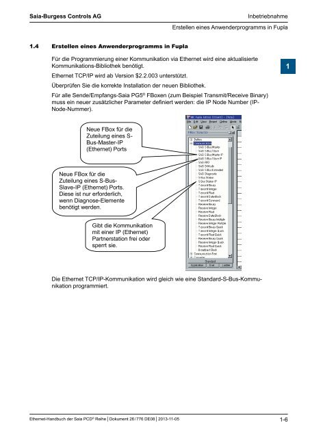 Ethernet fÃ¼r die Saia PCDÂ® Serie - SBC-support