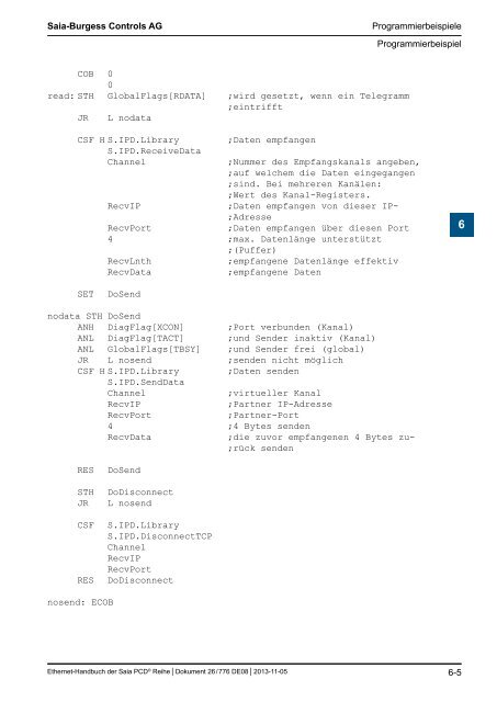 Ethernet fÃ¼r die Saia PCDÂ® Serie - SBC-support