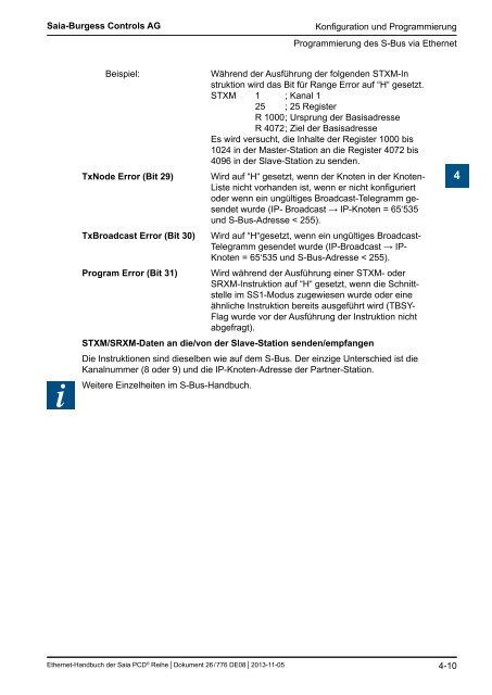 Ethernet fÃ¼r die Saia PCDÂ® Serie - SBC-support